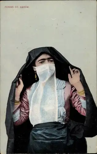 Ak Verschleierte Frau, Maghreb, Araberin, Portrait