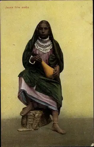 Ak Araberin in Volkstracht, Portrait, Maghreb