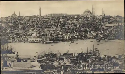 Ak Konstantinopel Istanbul Türkiye, Panorama, Goldenes Horn