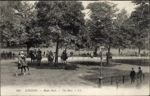Ak London City England, Hyde Park, The Row
