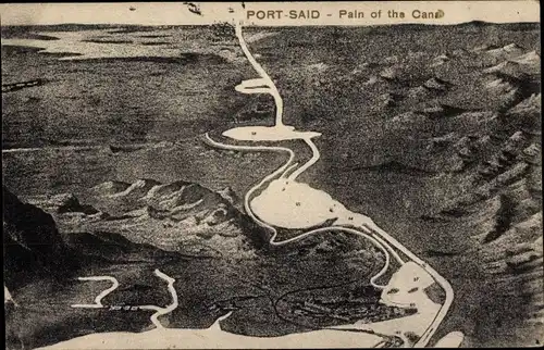 Ak Port Said Ägypten, Schmerz des Kanals