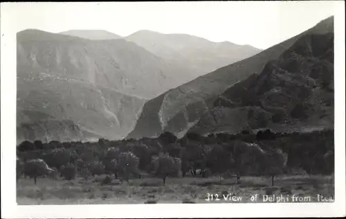 Ak Delphi Griechenland, Landschaftsblick