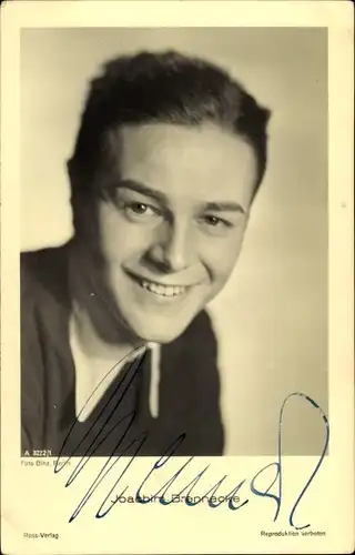 Ak Schauspieler Joachim Brennecke, Portrait, Autogramm