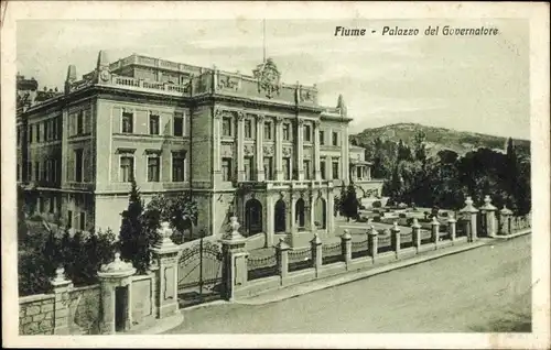 Ak Rijeka Fiume Kroatien, Palazzo del Governatore