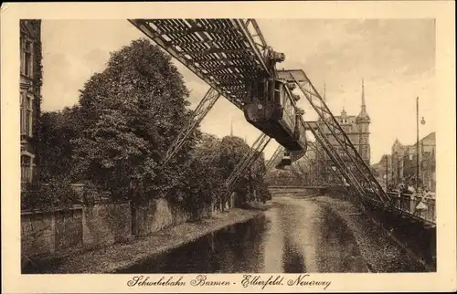 Ak Wuppertal, Schwebebahn Barmen - Elberfeld, Neuerweg