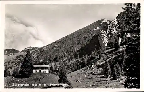Ak Aschau im Chiemgau Oberbayern, Geigelstein, Priener Hütte