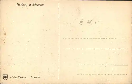 Ak Harburg an der Wörnitz Schwaben, Teilansicht