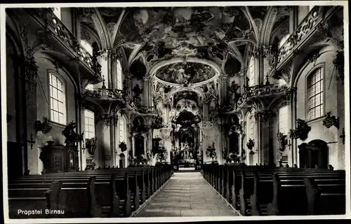 Ak Birnau Uhldingen Mühlhofen am Bodensee, Propstei, Innenansicht, Altar