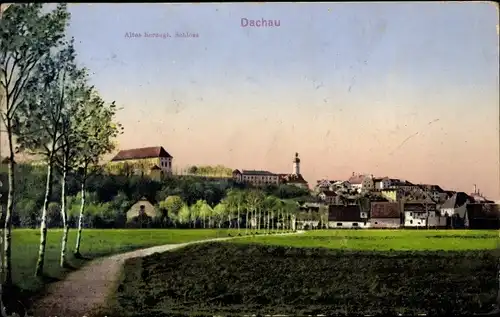 Ak Dachau in Oberbayern, altes herzogliches Schloss