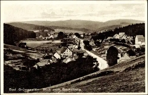 Ak Grünenplan Delligsen, Blick vom Bocksberg auf den Ort