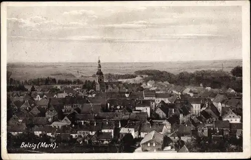 Ak Bad Belzig in der Mark, Stadtpanorama, Glockenturm