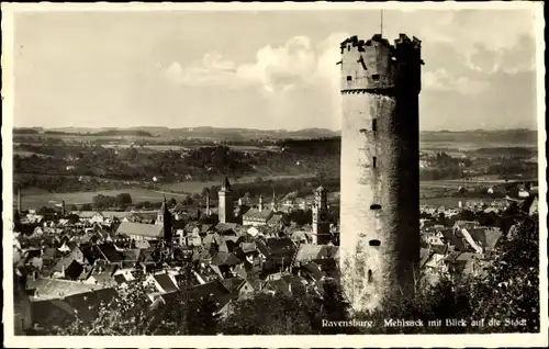 Ak Ravensburg in Württemberg Oberschwaben, Mehlsack, Panorama