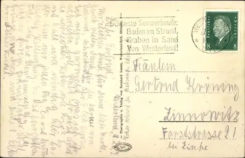 Ak Westerland auf Sylt, Strand, Promenade, Flaggen