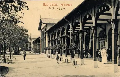 Ak Bad Elster im Vogtland, Kolonnade