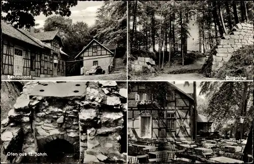 Ak Lichtenberg Salzgitter in Niedersachsen, Bergrestaurant Burgberg, Burgruine