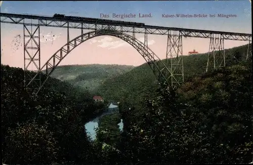 Ak Solingen im Bergischen Land, Müngstener Brücke, Kaiser Wilhelm Brücke