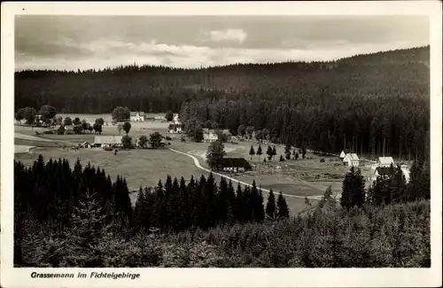 Ak Grassemann Warmensteinach im Fichtelgebirge Oberfranken Bayern, Gesamtansicht