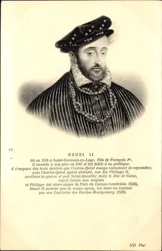 Ak Heinrich II., Sohn von Franz I