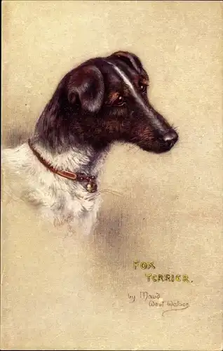 Künstler Ak West Watson, Maud, Porträt von einem Foxterrier, Tuck 8837