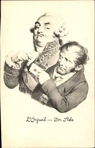 Künstler Ak Der Stolz, Allegorie