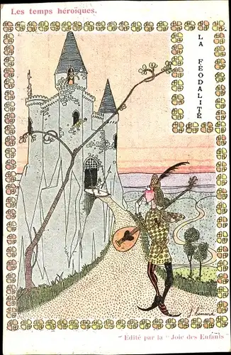 Künstler Ak Heroische Zeiten, Feudalit