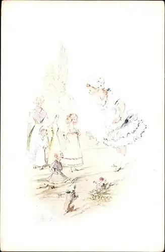 Künstler Ak Tornaghi, Serie Pinocchio, la gymnastica ai giardini