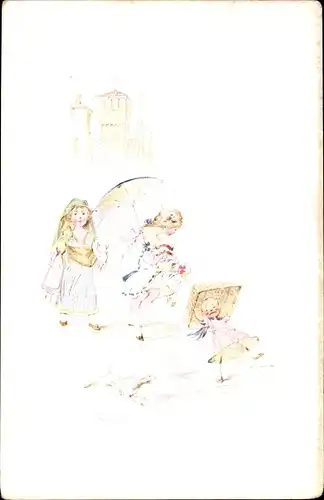 Künstler Ak Tornaghi, Serie Pinocchio, spielende Kinder