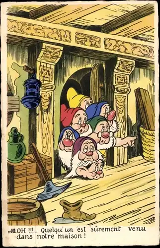 Künstler Ak Walt Disney, Schneewittchen und die sieben Zwerge, Snow White