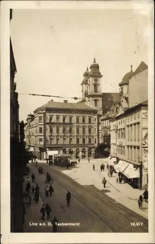 Ak Linz an der Donau Oberösterreich, Taubenmarkt