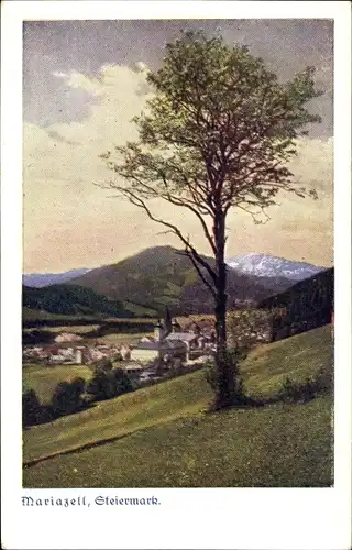 Künstler Ak Mariazell Steiermark Österreich, Kloster, Baum