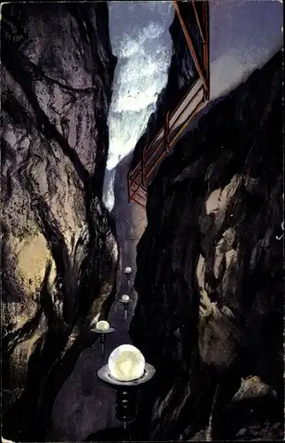 Ak Lauterbrunnen Kanton Bern, Trümmelbach, Oberste Gallerie