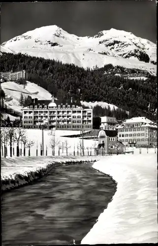 Ak Davos Kanton Graubünden, Krankenhaus, Winter