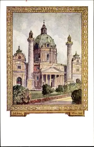 Künstler Ak Wien 4 Wieden, 10. Deutsches Sängerbundfest 1928, Karlskirche