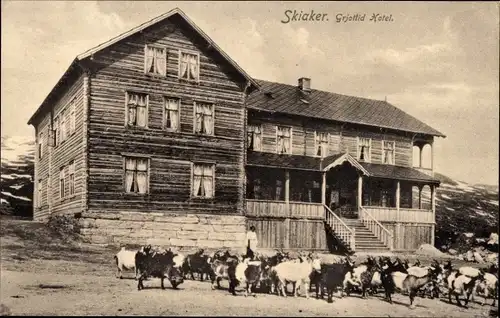Ak Loen Stryn Norwegen, Skiaker Grotlid hotel, Herde