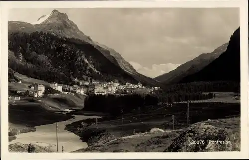 Ak Pontresina Kanton Graubünden Schweiz, Gesamtansicht
