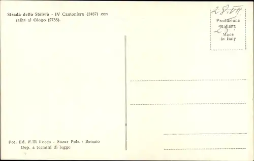Ak Stelvio Südtirol, Strada dello Stelvio, Cantoniera con salita al Giogo