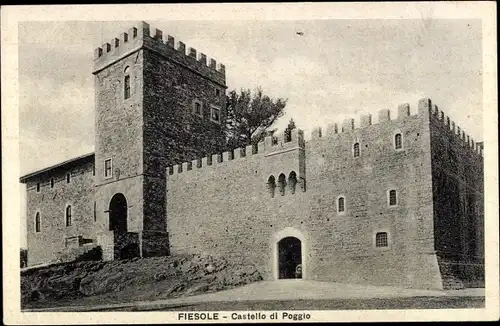 Ak Fiesole Toscana, Castello di Poggio