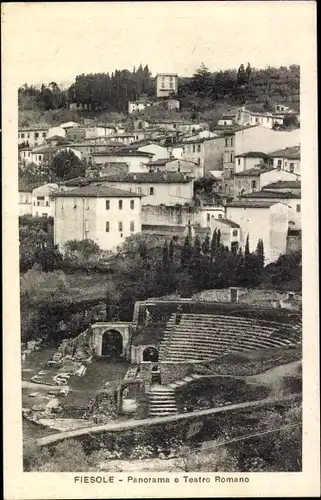 Ak Fiesole Toscana, Panorama e Teatro Romano