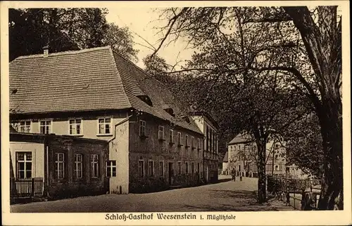 Ak Weesenstein Müglitztal in Sachsen, Schloss Gasthof