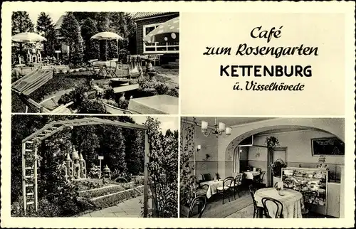 Ak Kettenburg Visselhövede in Niedersachsen, Café zum Rosengarten