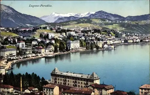 Ak Paradiso Lugano Kanton Tessin, Panorama