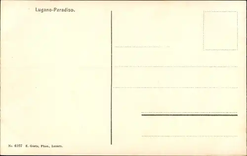 Ak Paradiso Lugano Kanton Tessin, Panorama