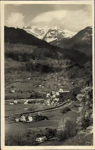 Ak Tschagguns im Montafon in Vorarlberg, Drei Türme Drusenfluh