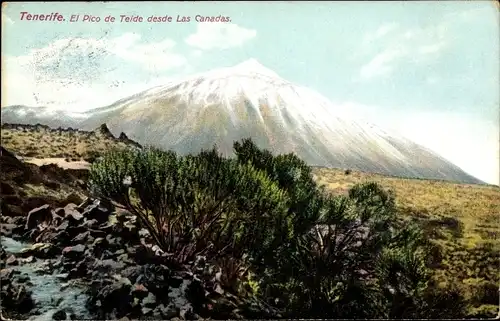 Ak Teneriffa Kanarische Inseln Spanien, El Pico de Teide desde Las Canadas