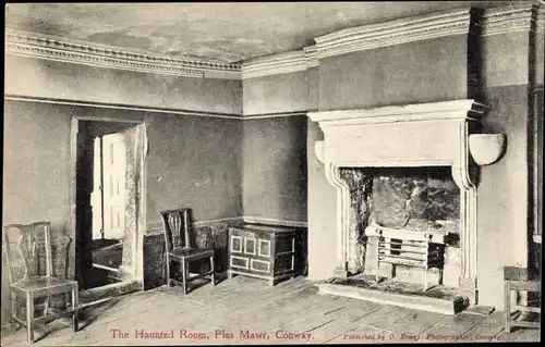 Ak Conway Conwy Wales, Plas Mawr, The Haunted Room