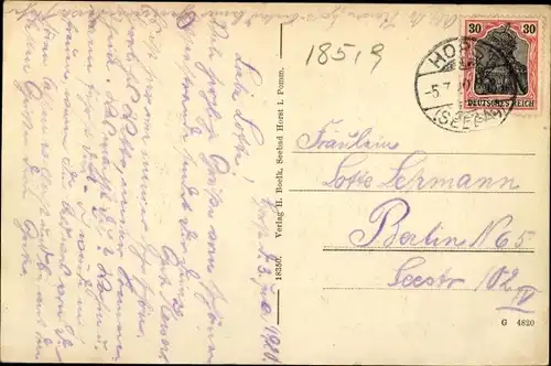 Ak Niechorze Seebad Horst Pommern, Strand