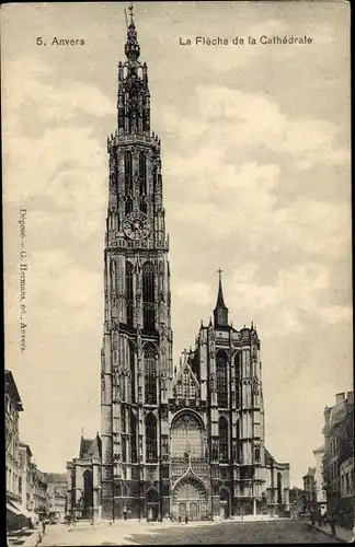 Ak Antwerpen Antwerpen Flandern, Turm der Kathedrale