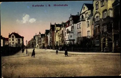 Ak Karlsruhe in Baden, Hirschstraße