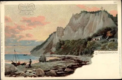 Litho Stubbenkammer Sassnitz auf der Insel Rügen, Uferpartie