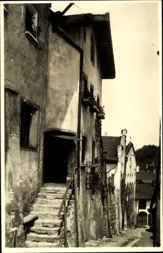 Ak Burghausen an der Salzach Oberbayern, Straßenpartie, Altes Haus